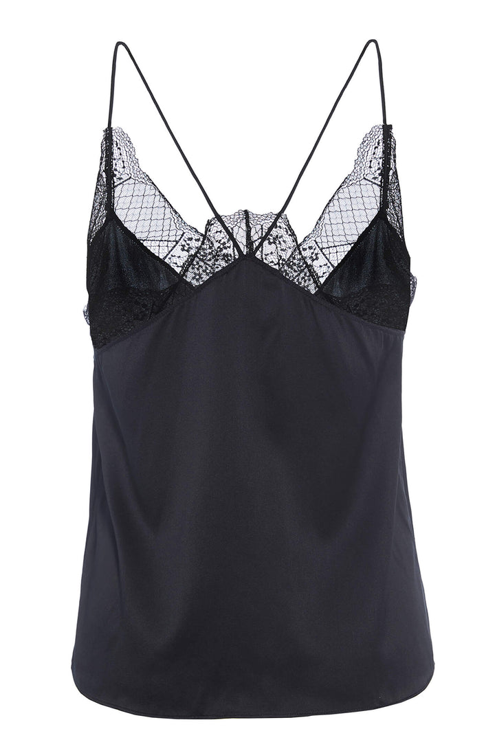 Dea Kudibal Alida 01-1022-3527 Black Lace Camisole Top - Lonah Boutique