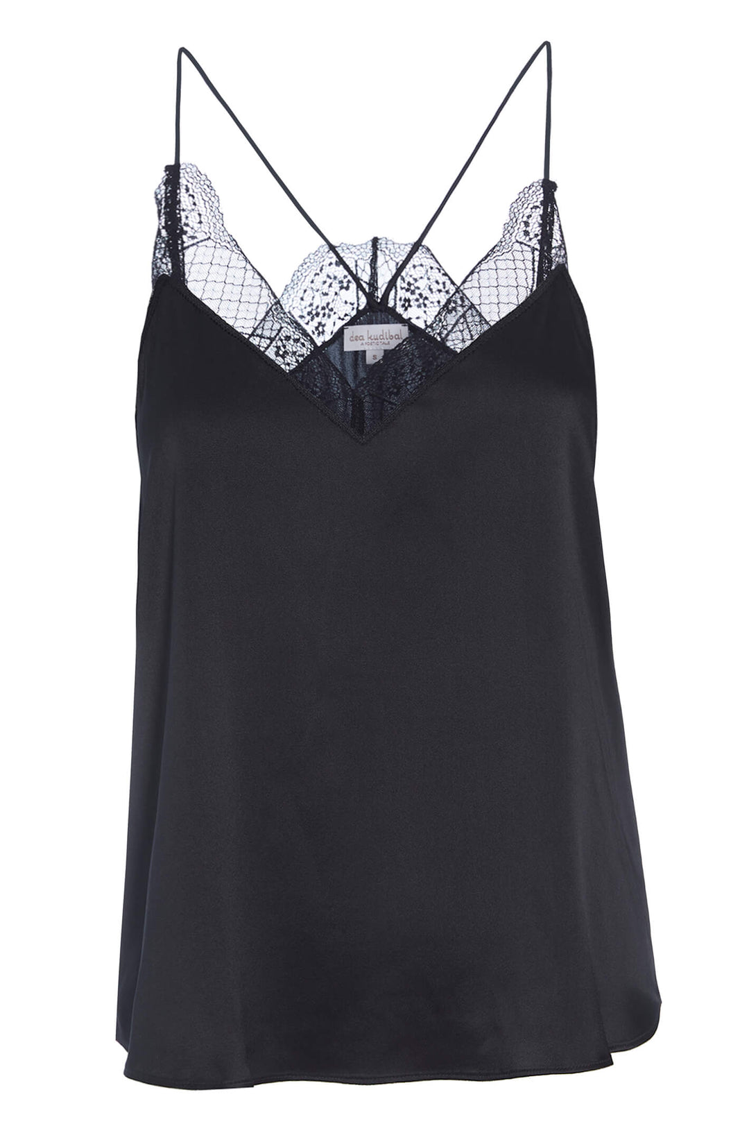 Dea Kudibal Alida 01-1022-3527 Black Lace Camisole Top - Lonah Boutique
