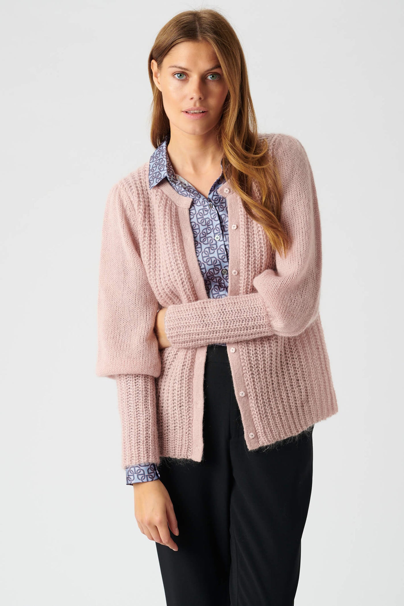 Dea Kudibal Jennie 69-0722-3557 Dusty Pink High Cuff Cardigan - Lonah Boutique