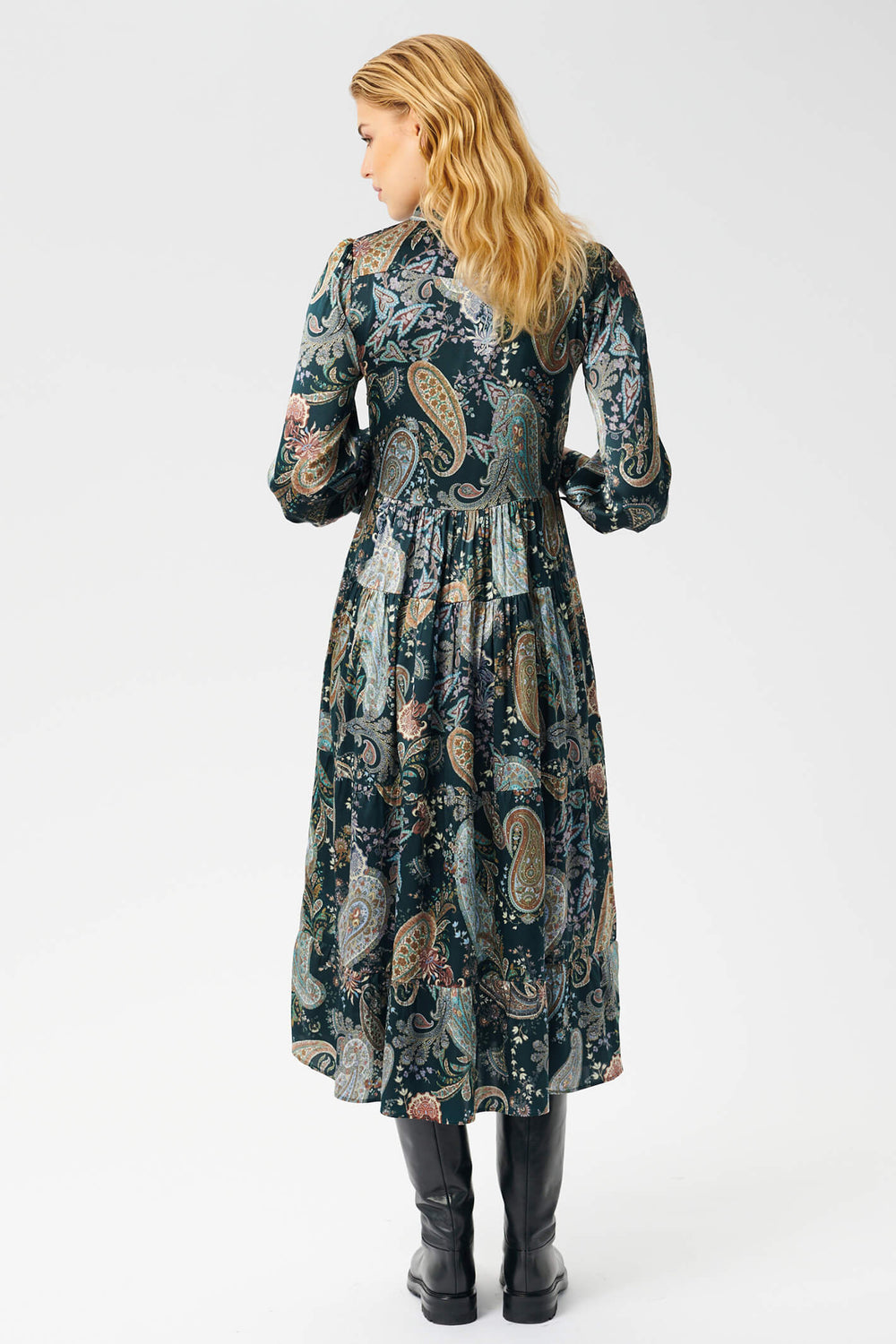 Dea Kudibal Seraphina 44-1022-5594 Green Paisley Maxi Dress - Lonah Boutique