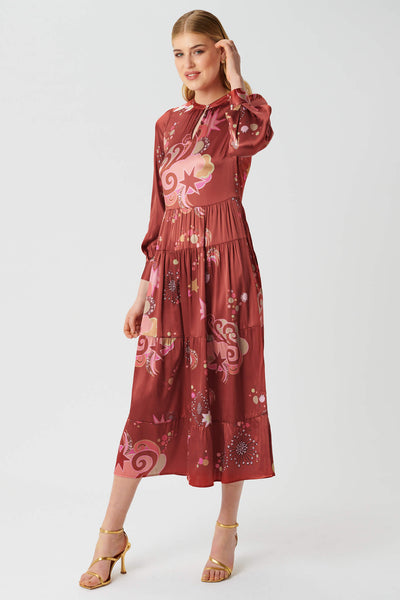 Dea Kudibal Seraphina 44-1022-5610 Sky Rasberry Pink Maxi Dress  - Lonah Boutique