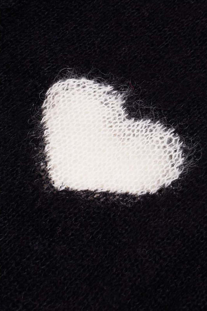 Delicate Love W241-10 Black Miki Heart Jumper - Lonah Boutique
