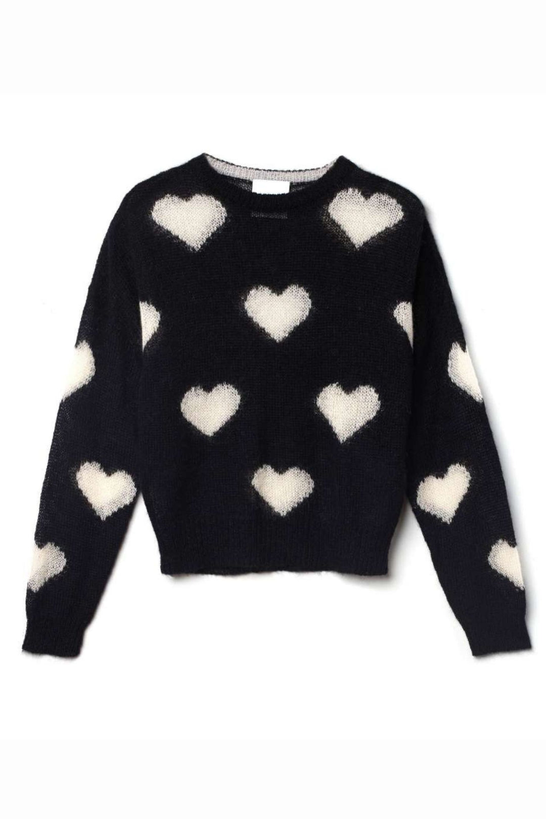 Delicate Love W241-10 Black Miki Heart Jumper - Lonah Boutique