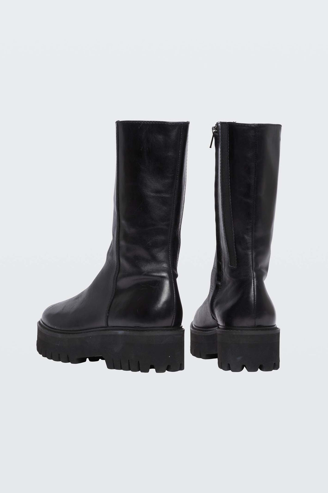 Dorothee Schumacher 450604 Black Walk The Lines Combat Boots - Lonah Boutique