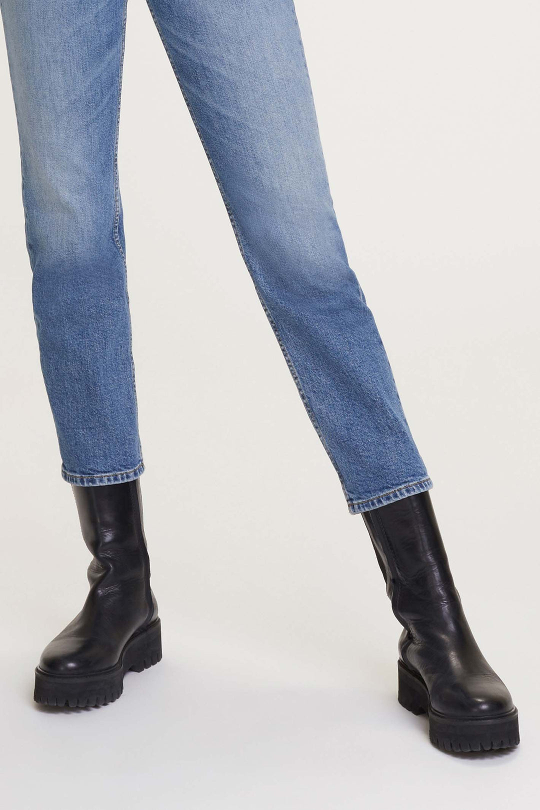 Dorothee Schumacher 450604 Black Walk The Lines Combat Boots - Lonah Boutique