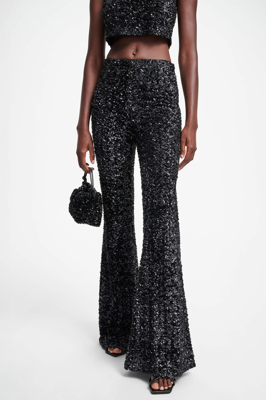 Dorothee Schumacher Shimmering Attraction 848103 Charcoal Black Trousers - Lonah Boutique