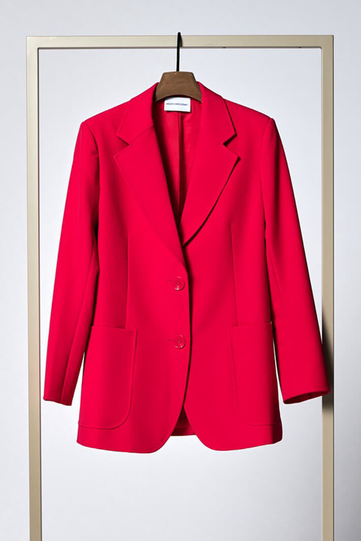 Herzen's Angelegenheit 25223-6500 Barberry Red Blazer Jacket - Lonah Boutique