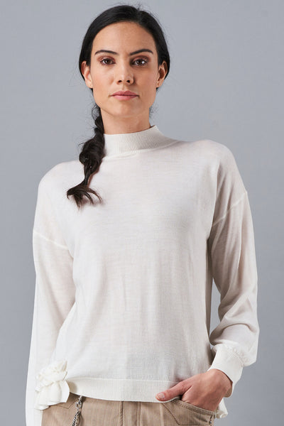 High 751851 00104 Taut White Jumper - Lonah Boutique