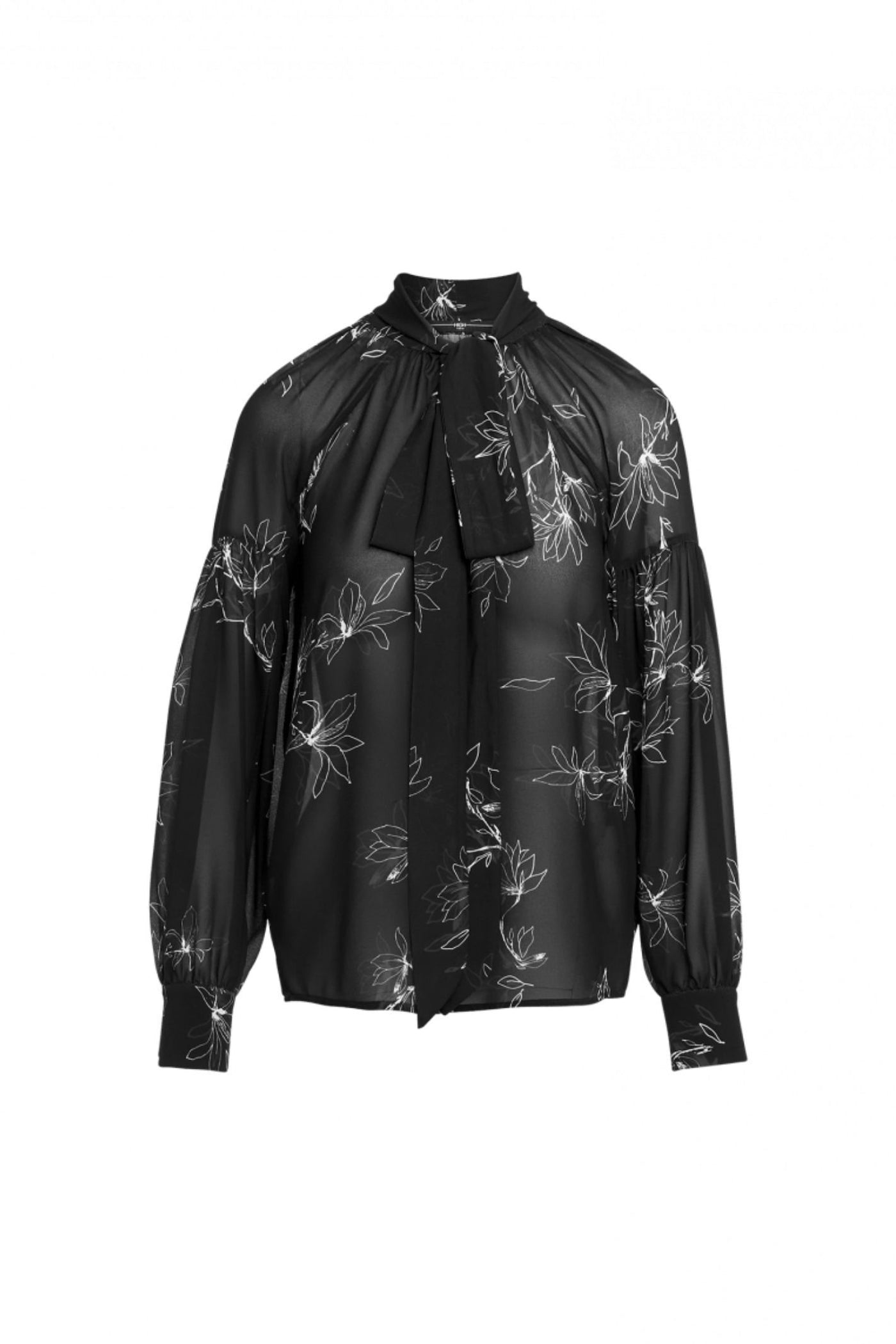 High S50180 Perception Black Leaf Print Shirt - Lonah Boutique