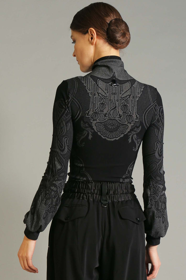 High S51242 Thrill Black Turtleneck Jumper - Lonah Boutique