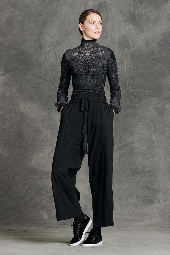 High S51242 Thrill Black Turtleneck Jumper - Lonah Boutique