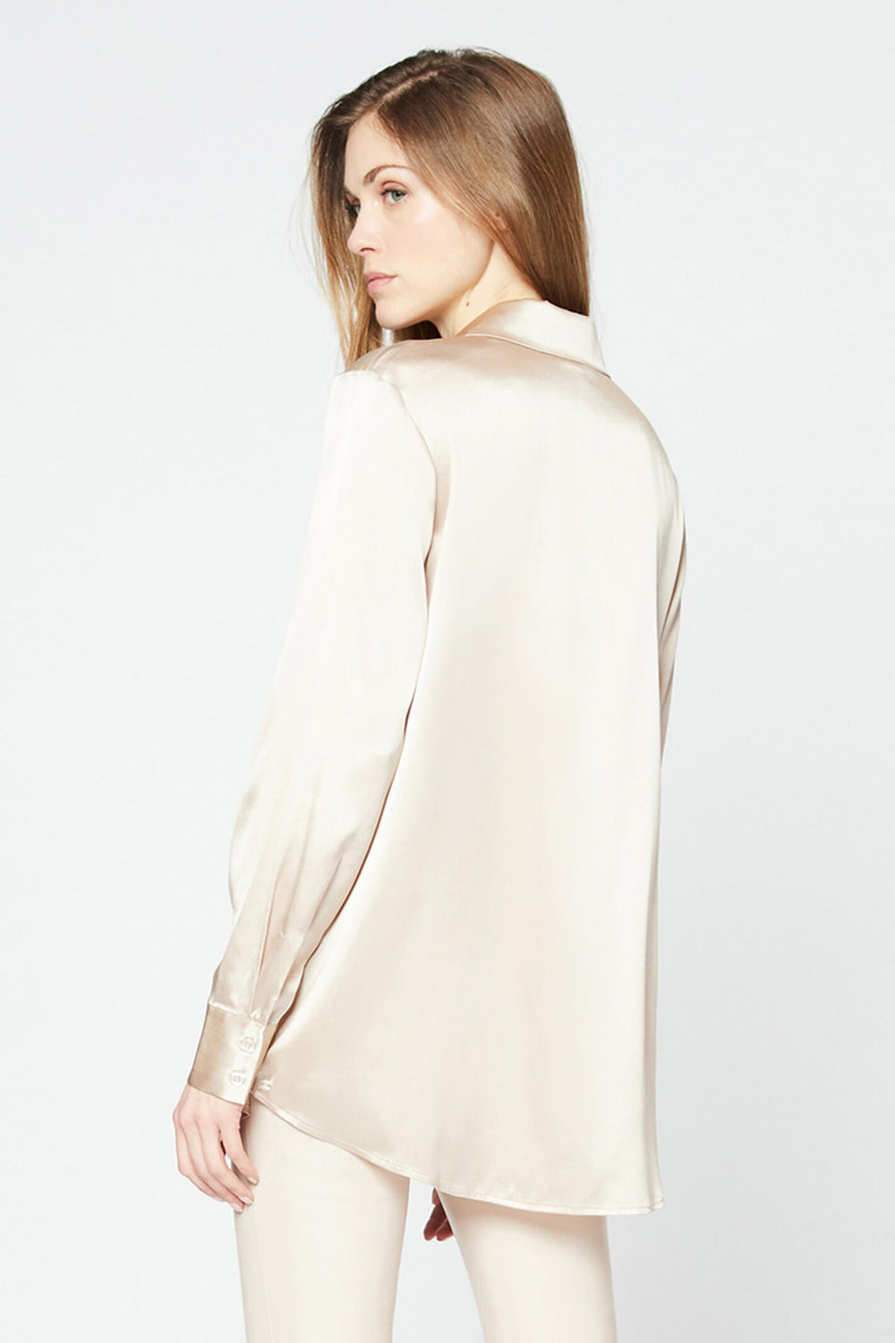 Max&Moi H20 Levy Sable Cream Silk Loose Fit Shirt Blouse - Lonah Boutique