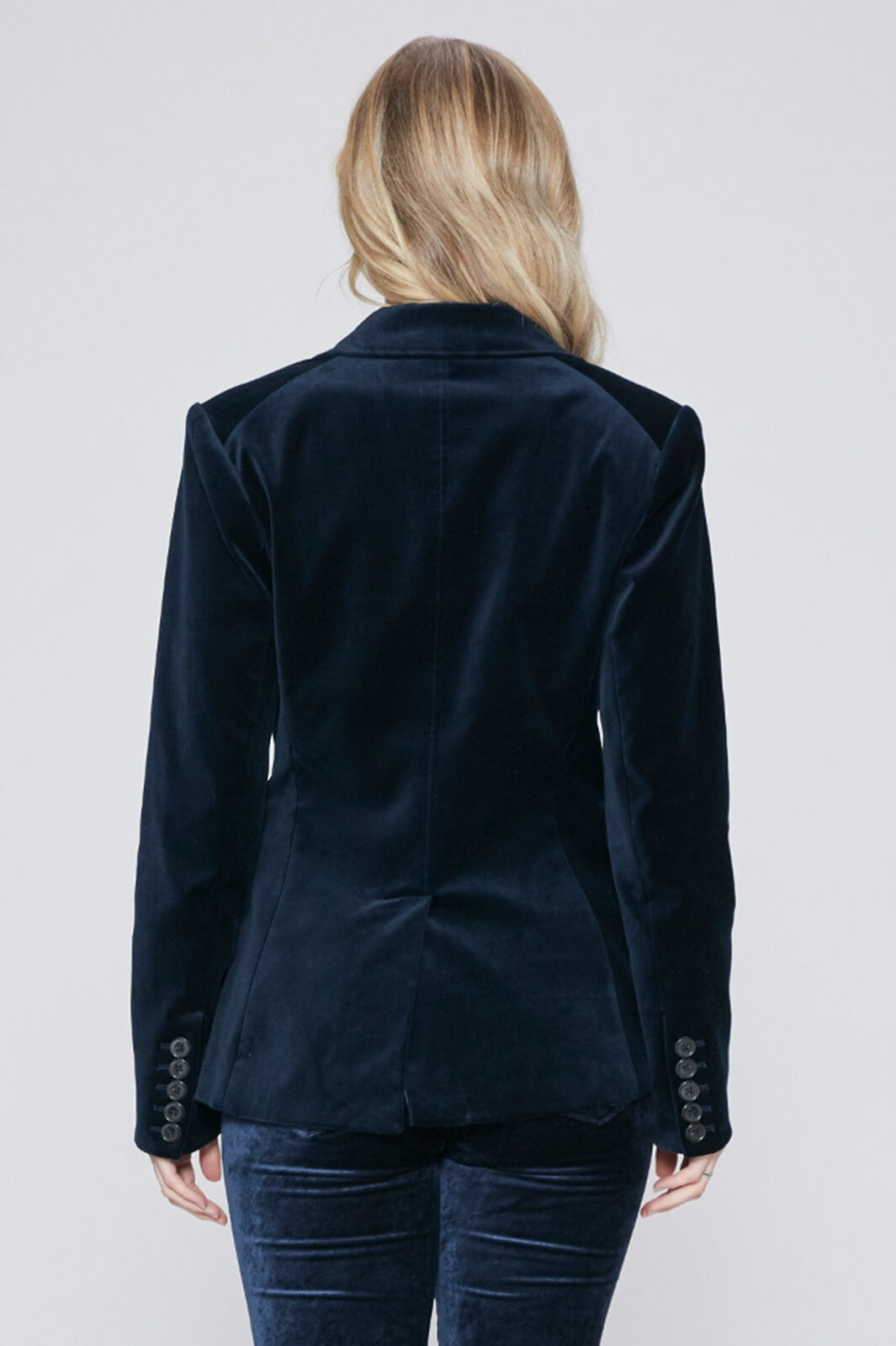 Paige 6289J27 5060 Chelsee Navy Velvet Blazer Jacket - Lonah Boutique