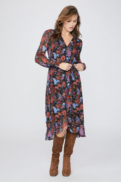 Paige 7528K12-8059 Paulette Blue Rust Dress - Lonah Boutique