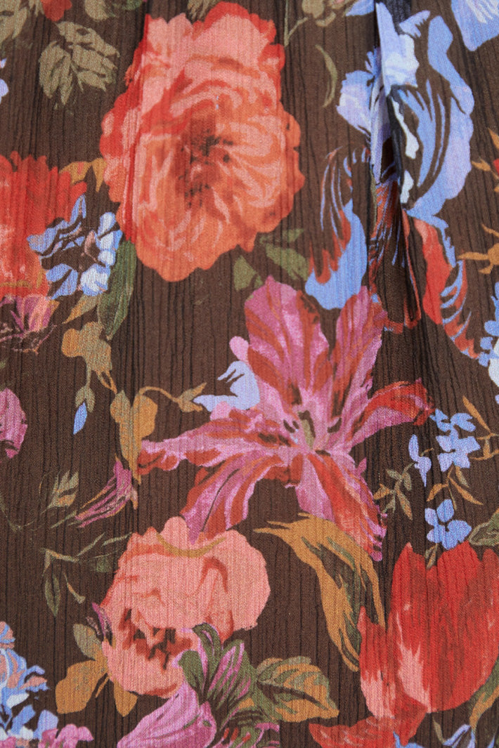 Paige Elynne 7597K12 W8059 Blue Rust Floral Print Blouse - Lonah Boutique