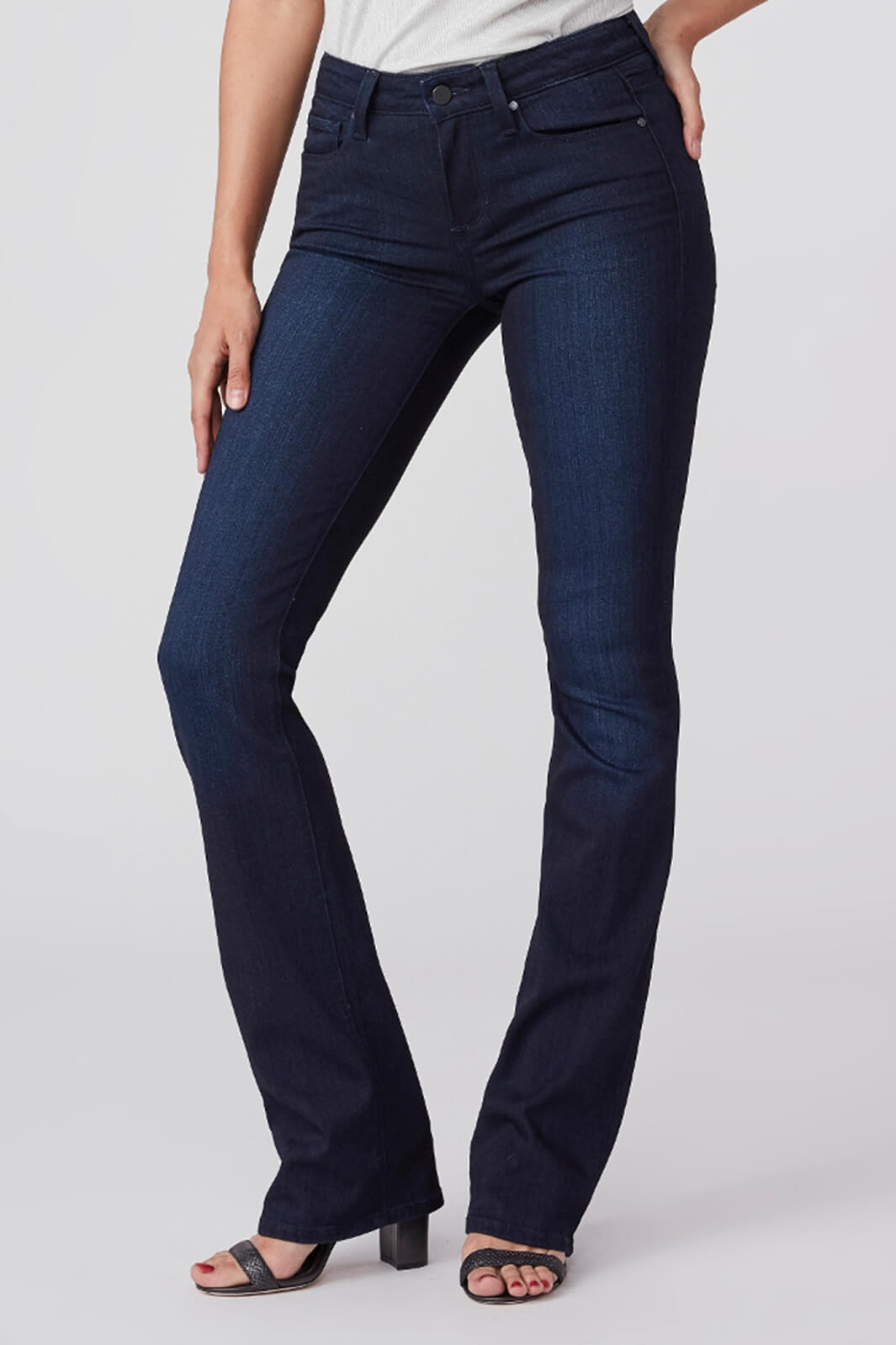 Paige W6191 Manhattan Boot Lana Jeans Dark Blue - Lonah Boutique