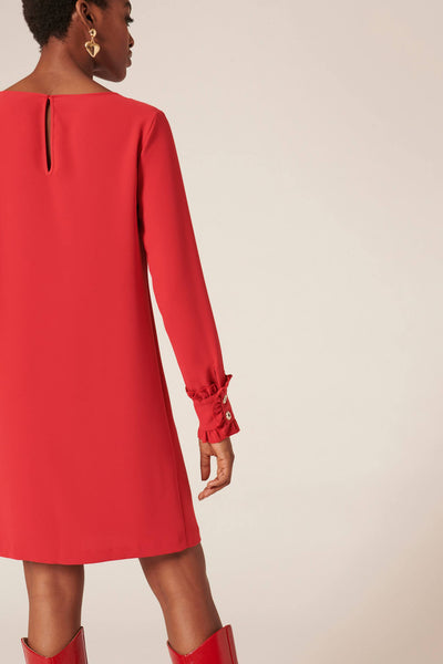 Tara Jarmon TPROB15TP331 Renaude Carmin Red Dress - Lonah Boutique